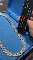 Cadena Miami Moissanita Plata.925