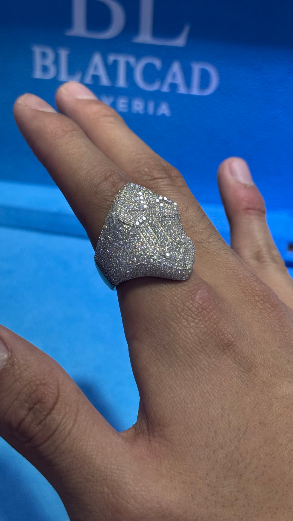 Anillo Cruz Moissanita Plata.925