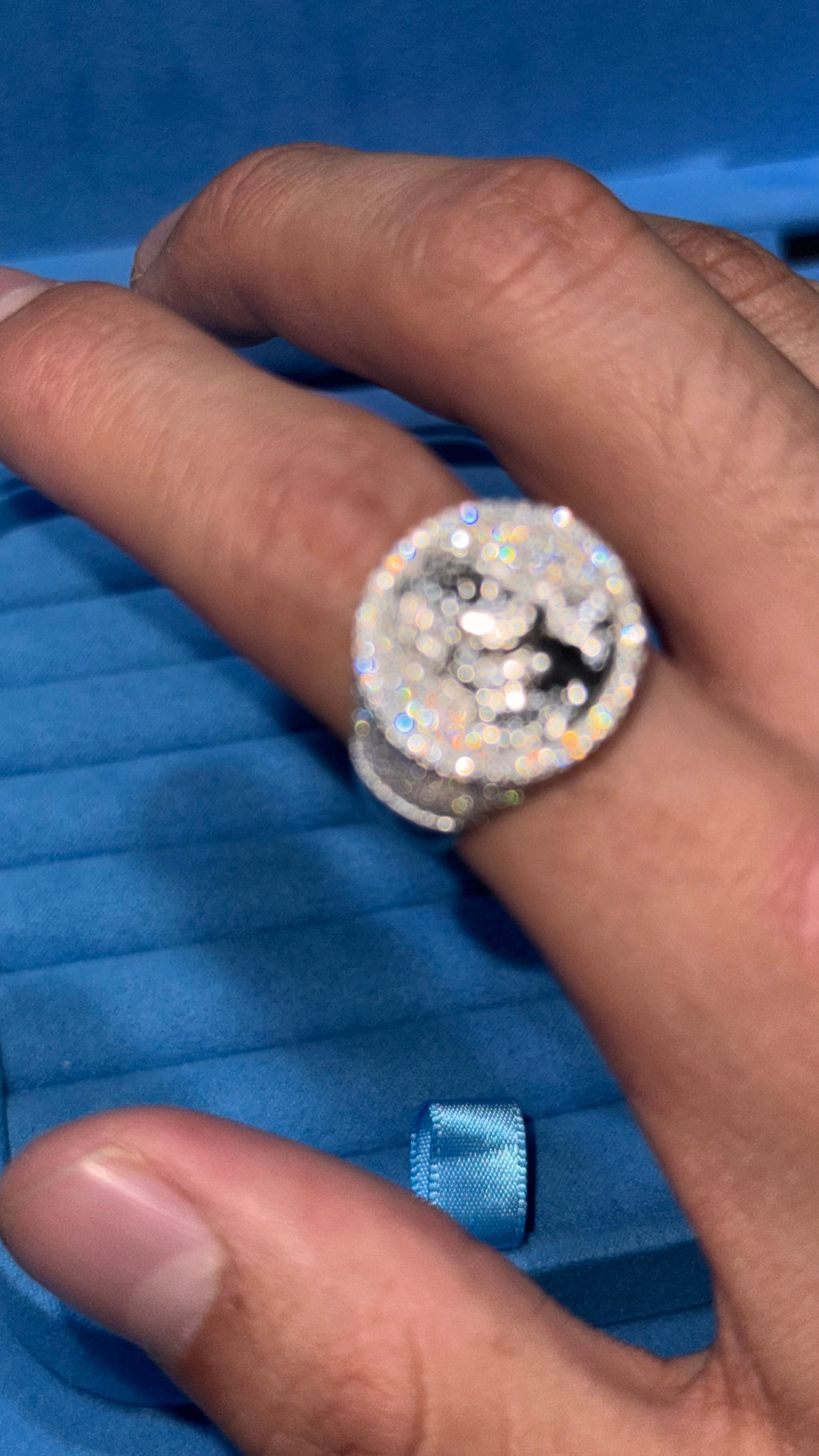 Anilo Cristo Moissanita Plata.925