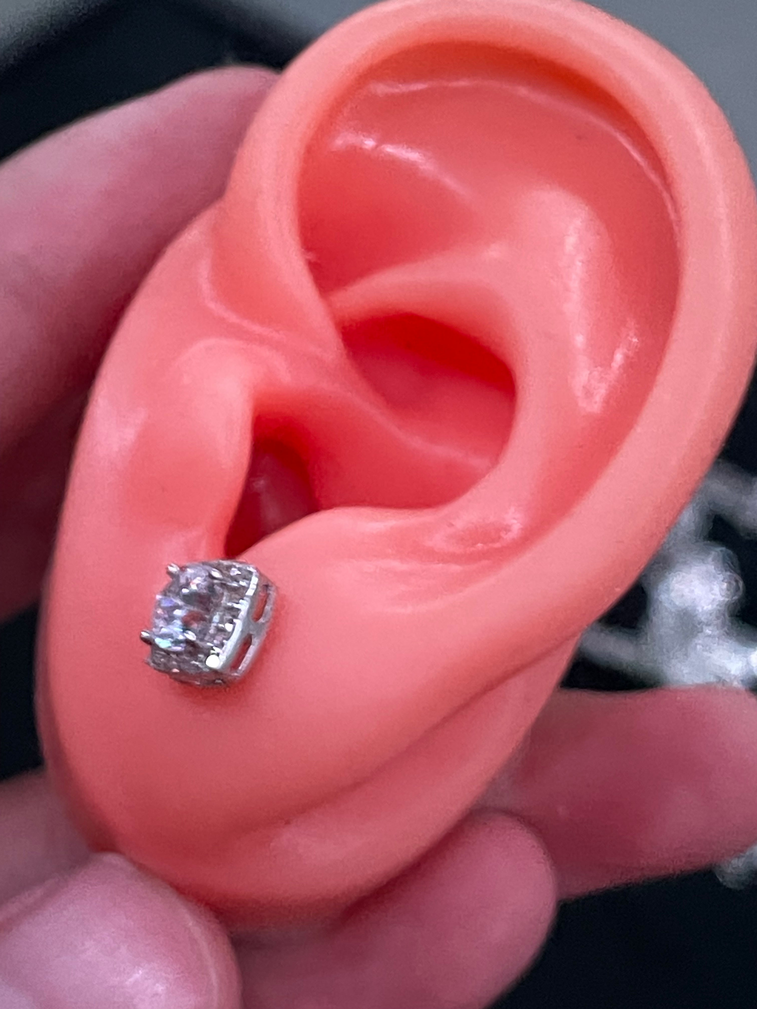 Aretes Cuadrados Plata.925