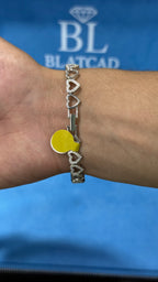 Pulso Corazones Moissanita Plata.925