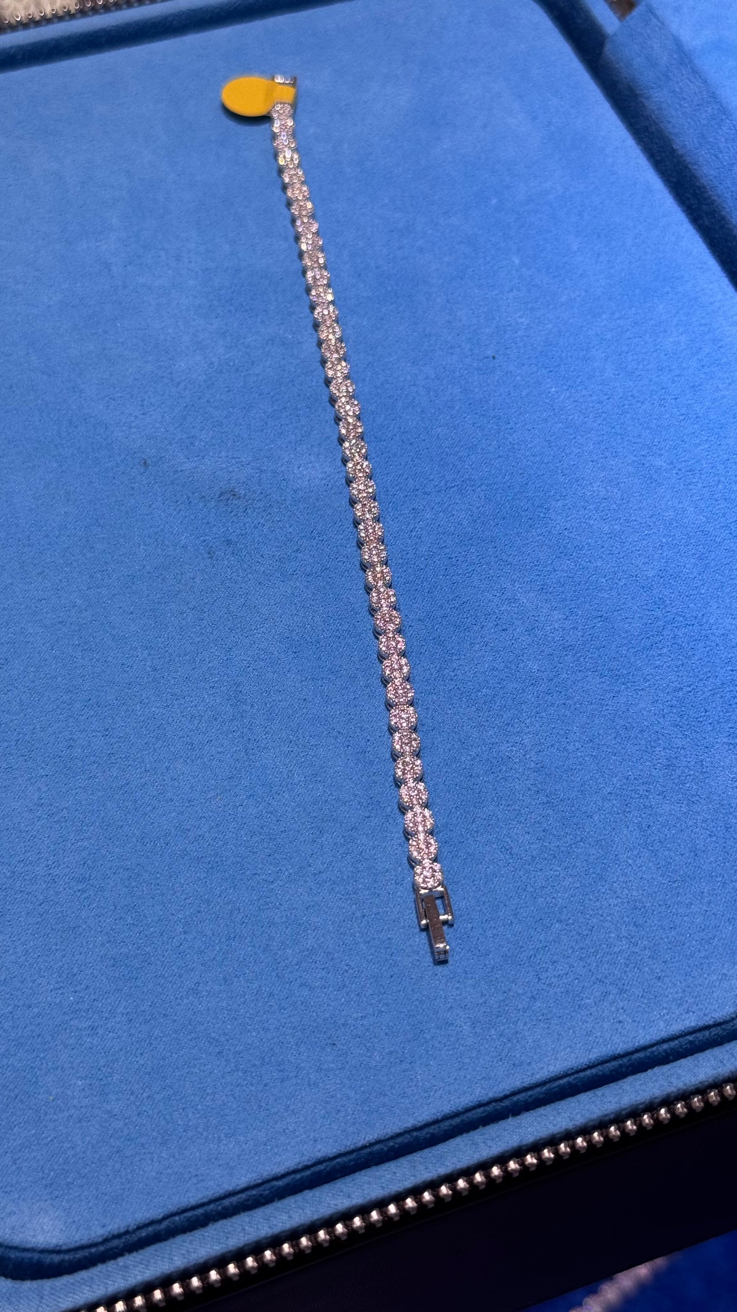 Pulso Circular Moissanita Plata.925