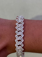 Silver baguette bracelet.925
