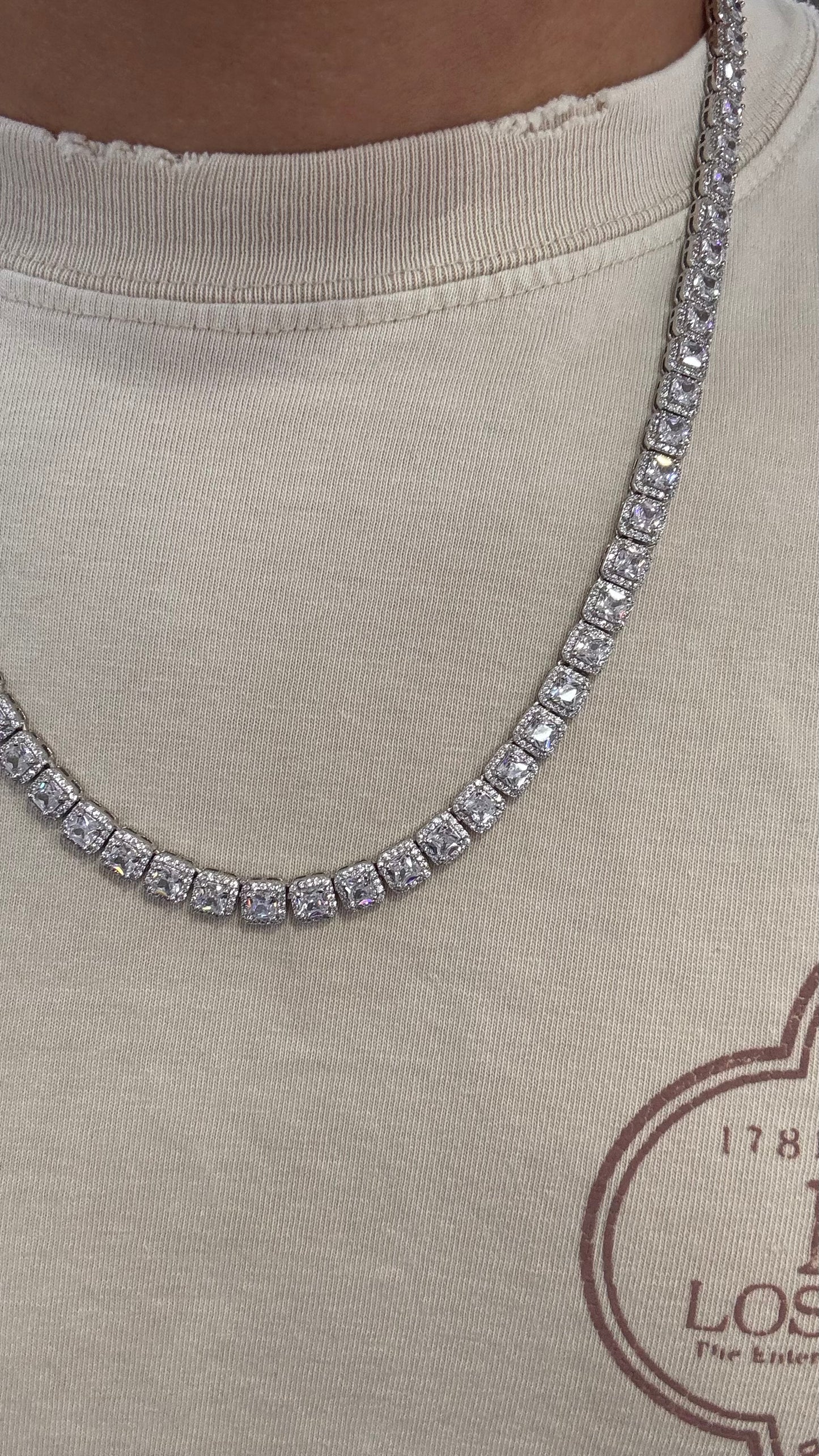 Cadena cuadrada Plata.925