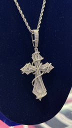 Dije CruzEsp Moissanita Plata.925