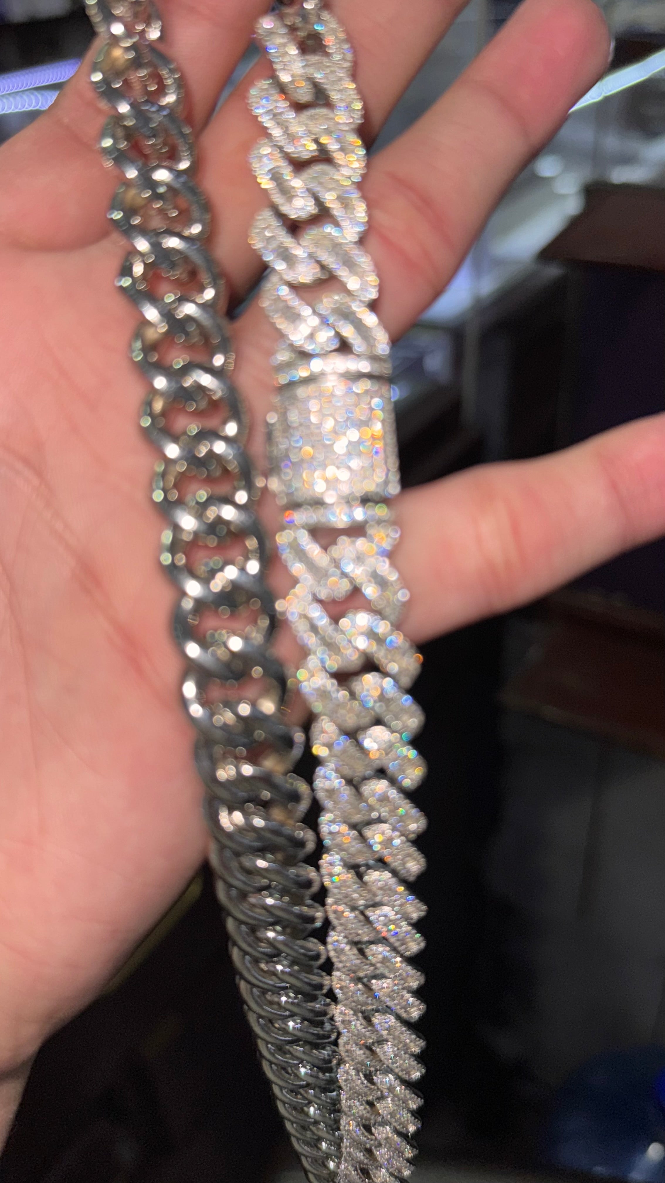 Cadena Miami Baguette Plata.925