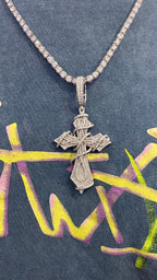 Dije CruzEsp Moissanita Plata.925