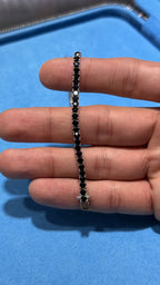 Pulso Tennis Black Plata.925