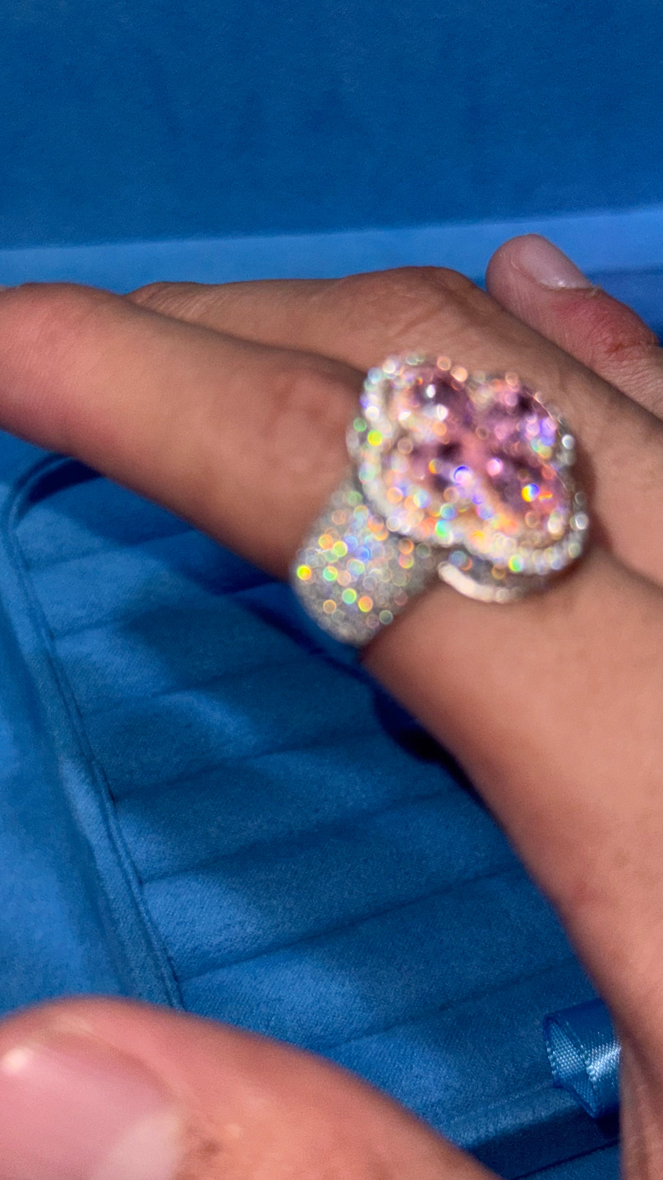 Anillos Trébol Moissanita Plata.925