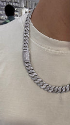 925 Silver Miami Baguette Chain