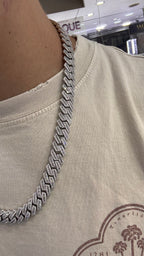 Silver baguette chain.925