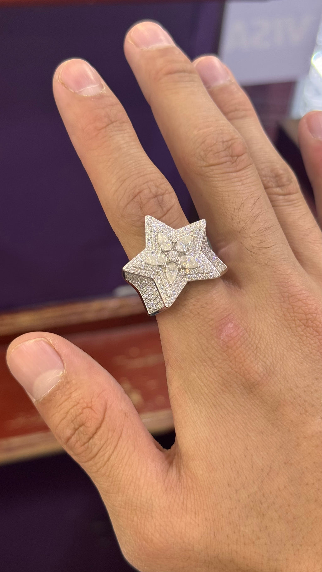 Anillos Estrella Moissanita Plata.925