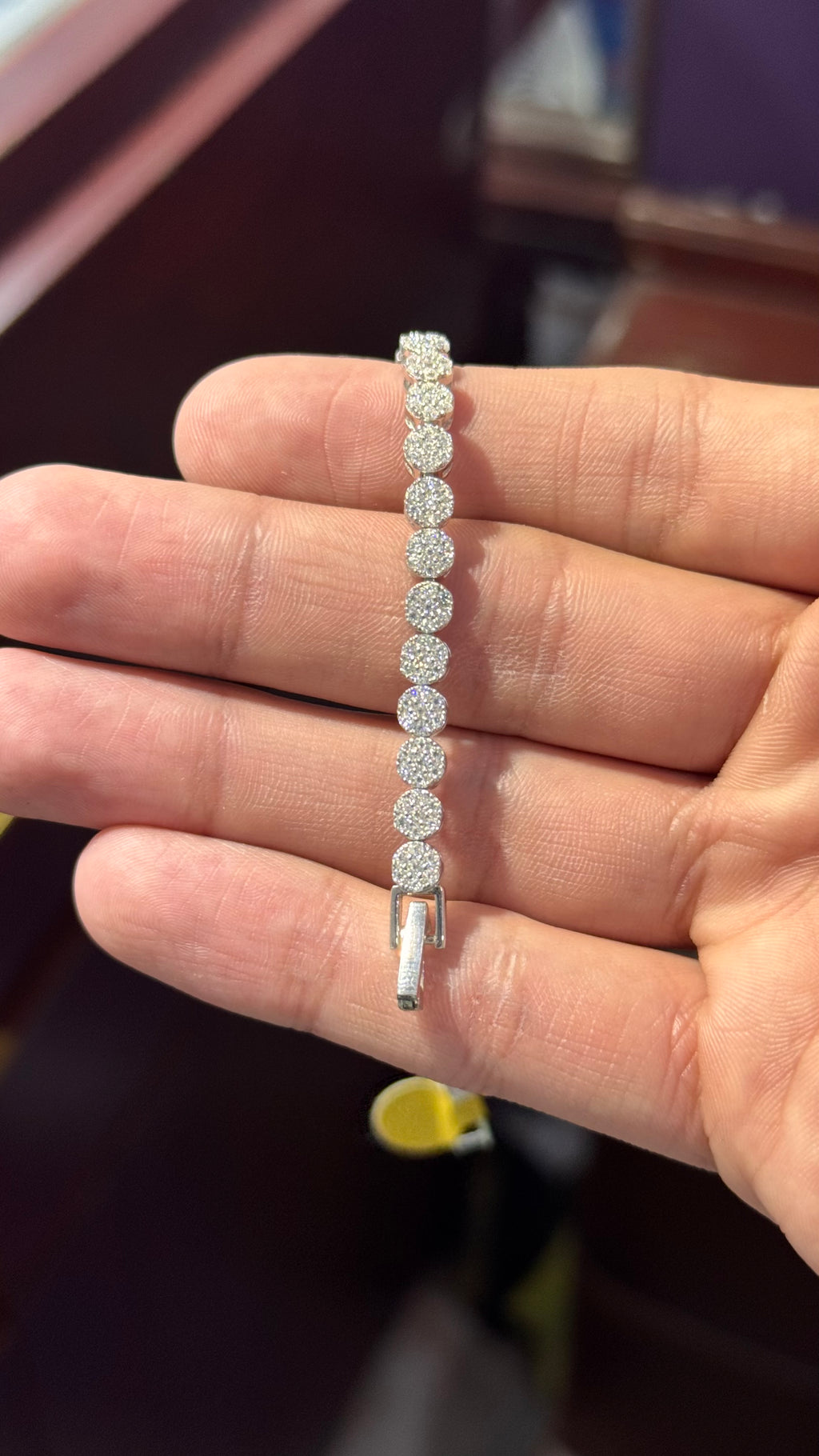 Pulso Circular Moissanita Plata.925