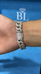 Silver Baguette Bracelet.925