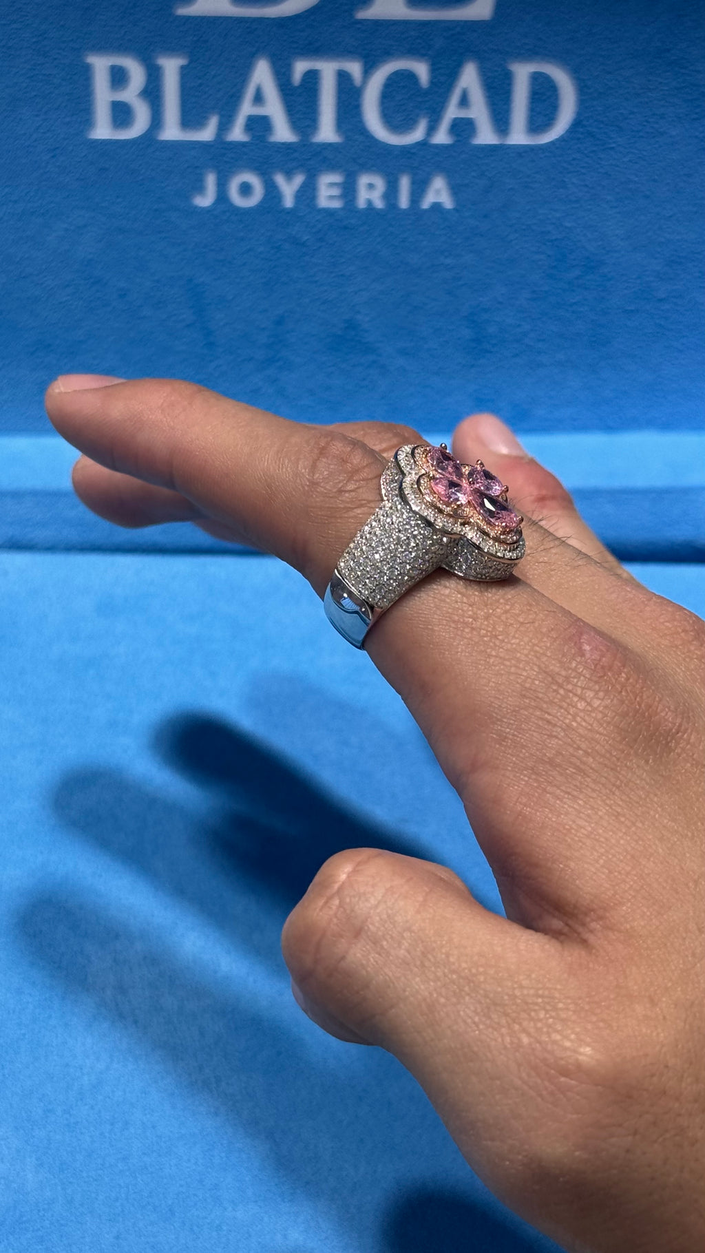 Anillos Trébol Moissanita Plata.925