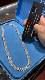 Cadena Miami Moissanita Plata.925