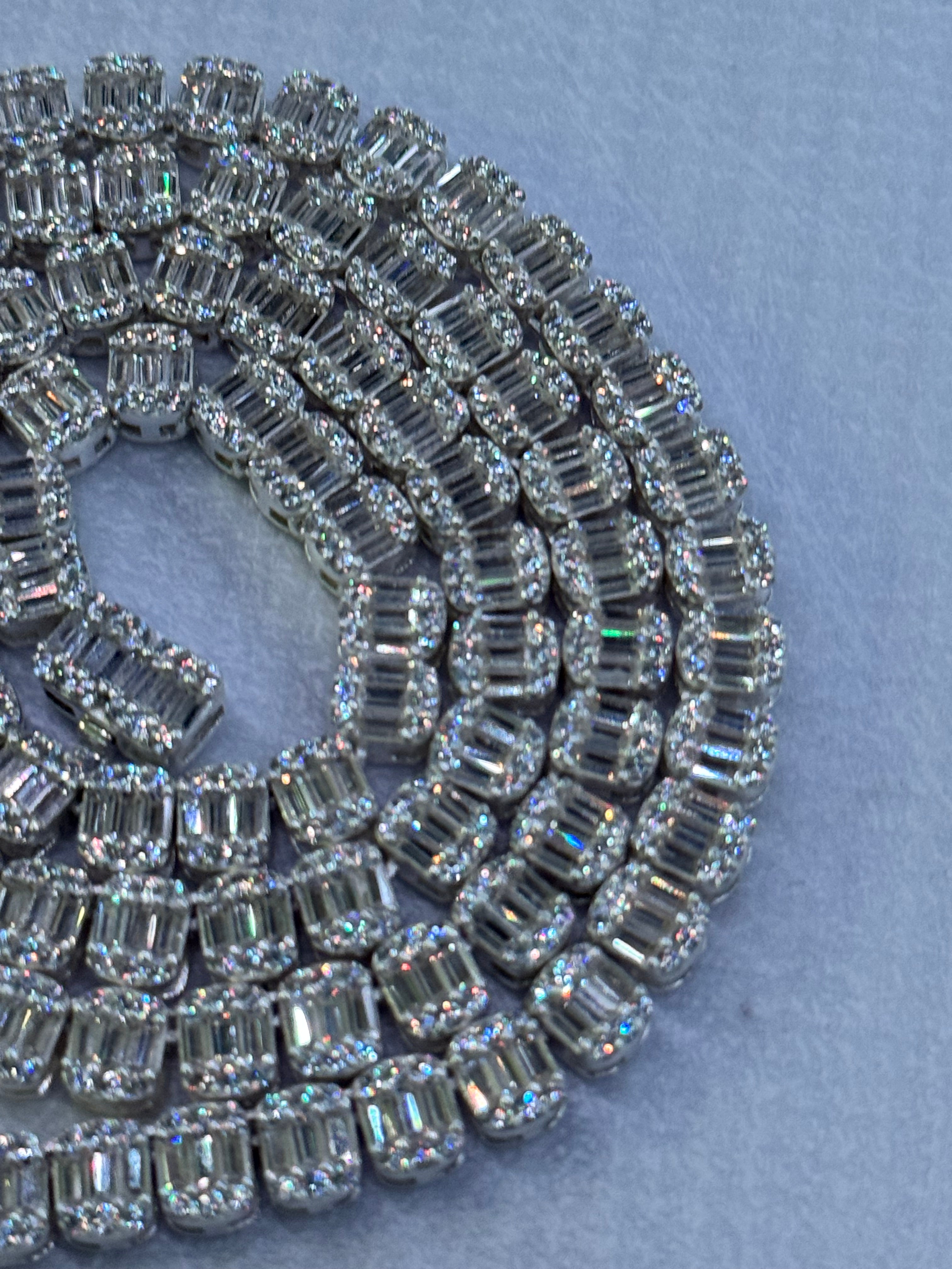 Cadena Baguette Plata.925