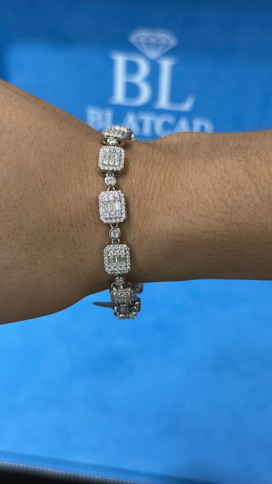 Pulso Cuarw Moissanita Plata.925