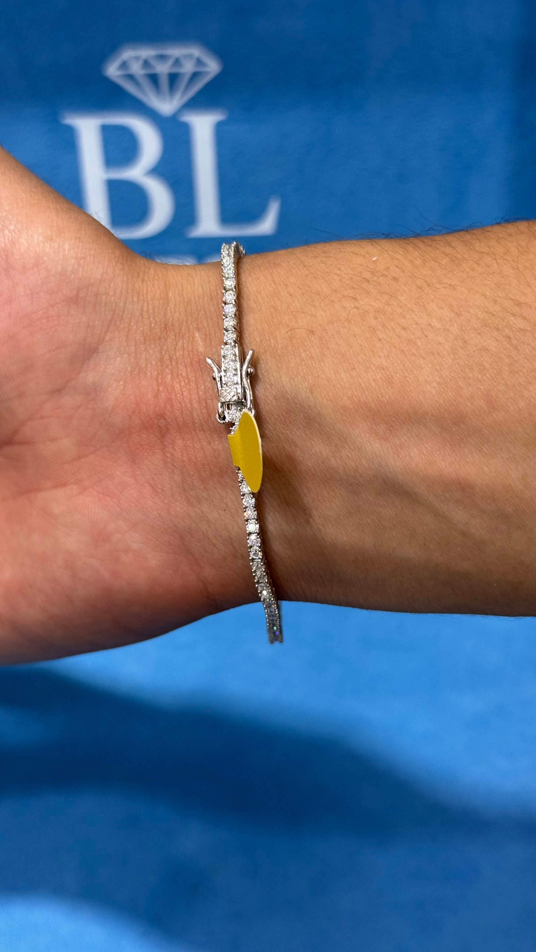 Pulso Tennis Moissanita Plata.925