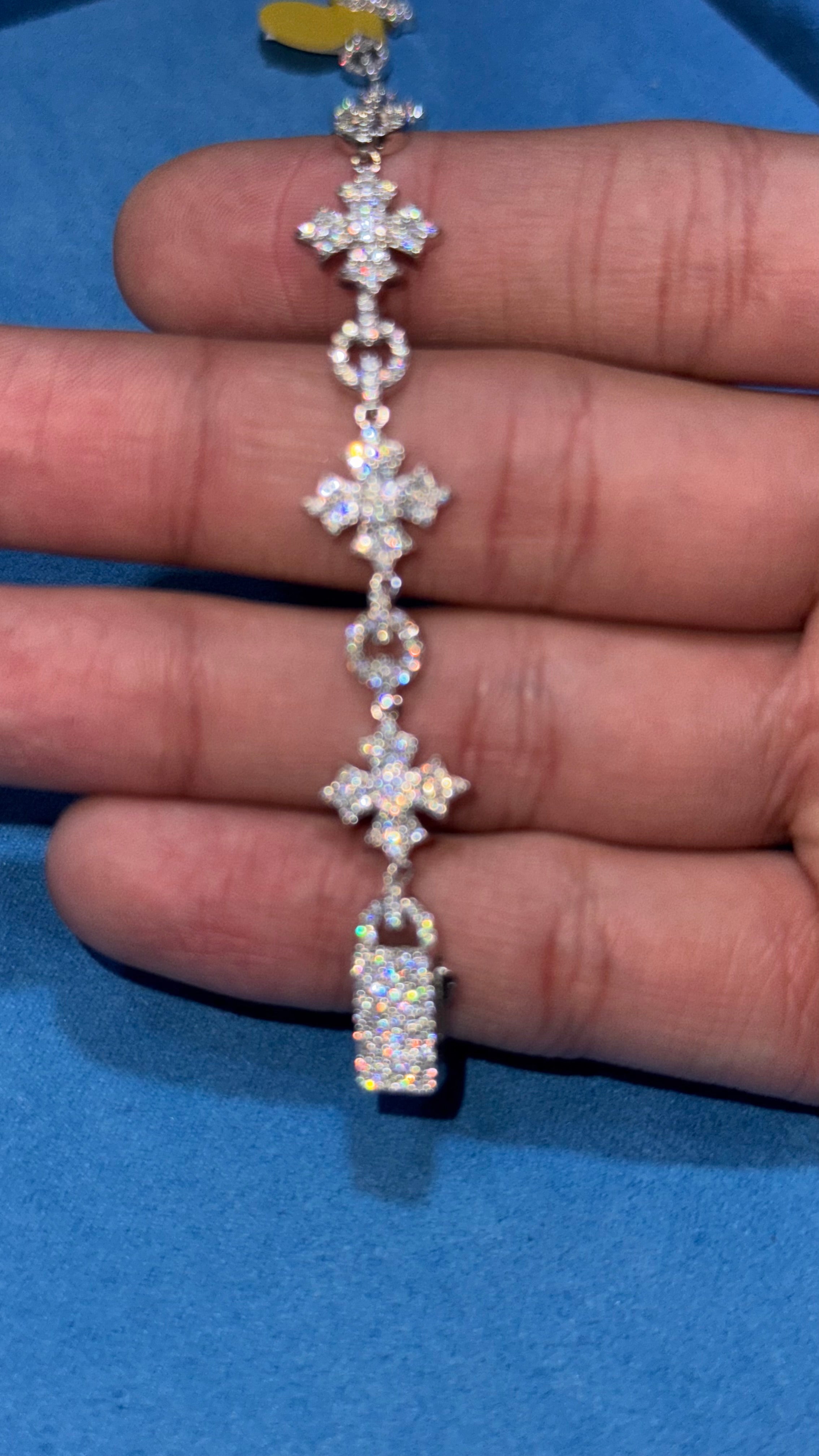 Pulso Copos Nieve Moissanita Plata.925