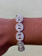 Pulso Tipo Gucci Plata.925