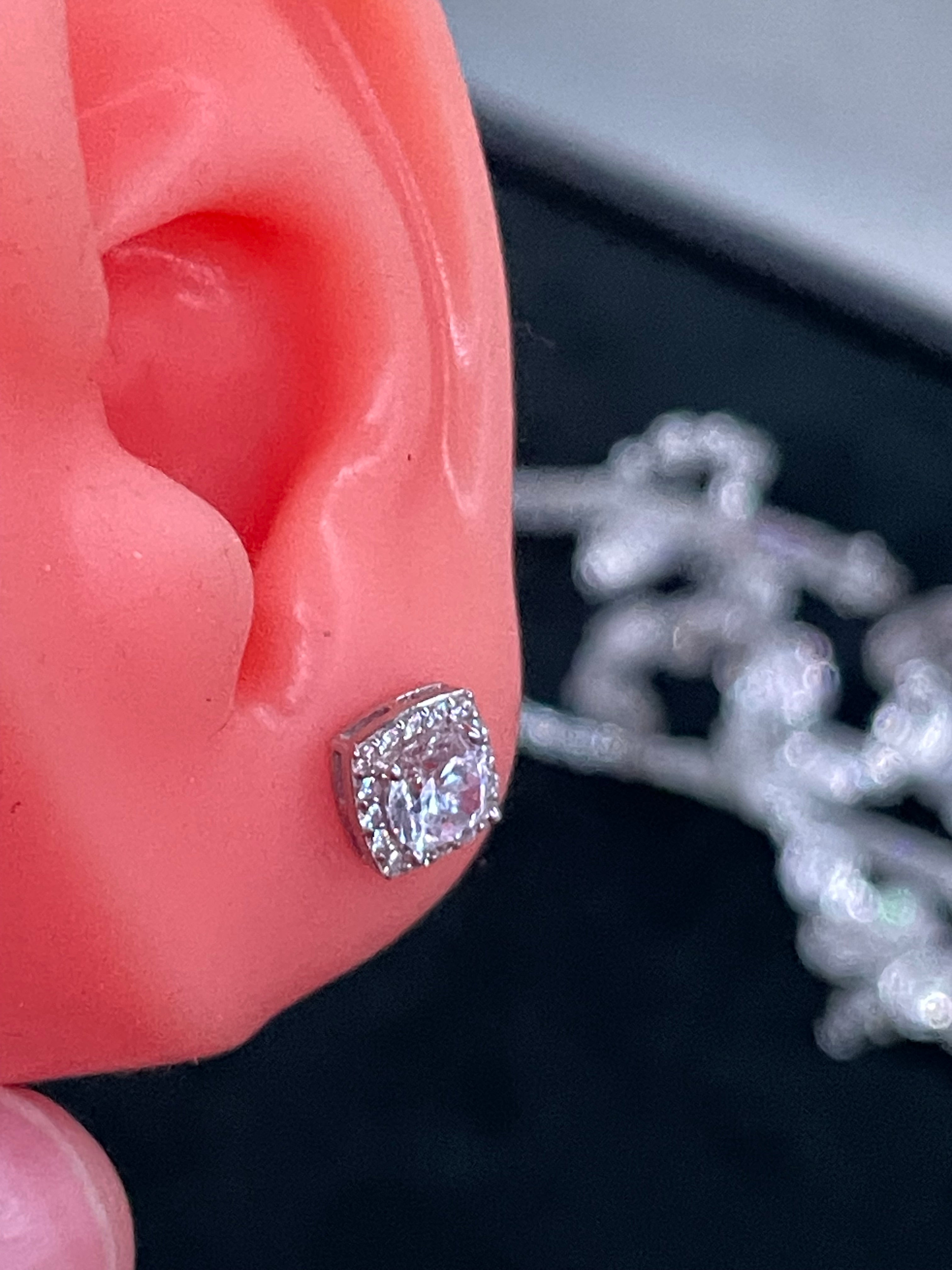 Aretes Cuadrados Plata.925