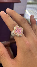 Anillos Trébol Moissanita Plata.925