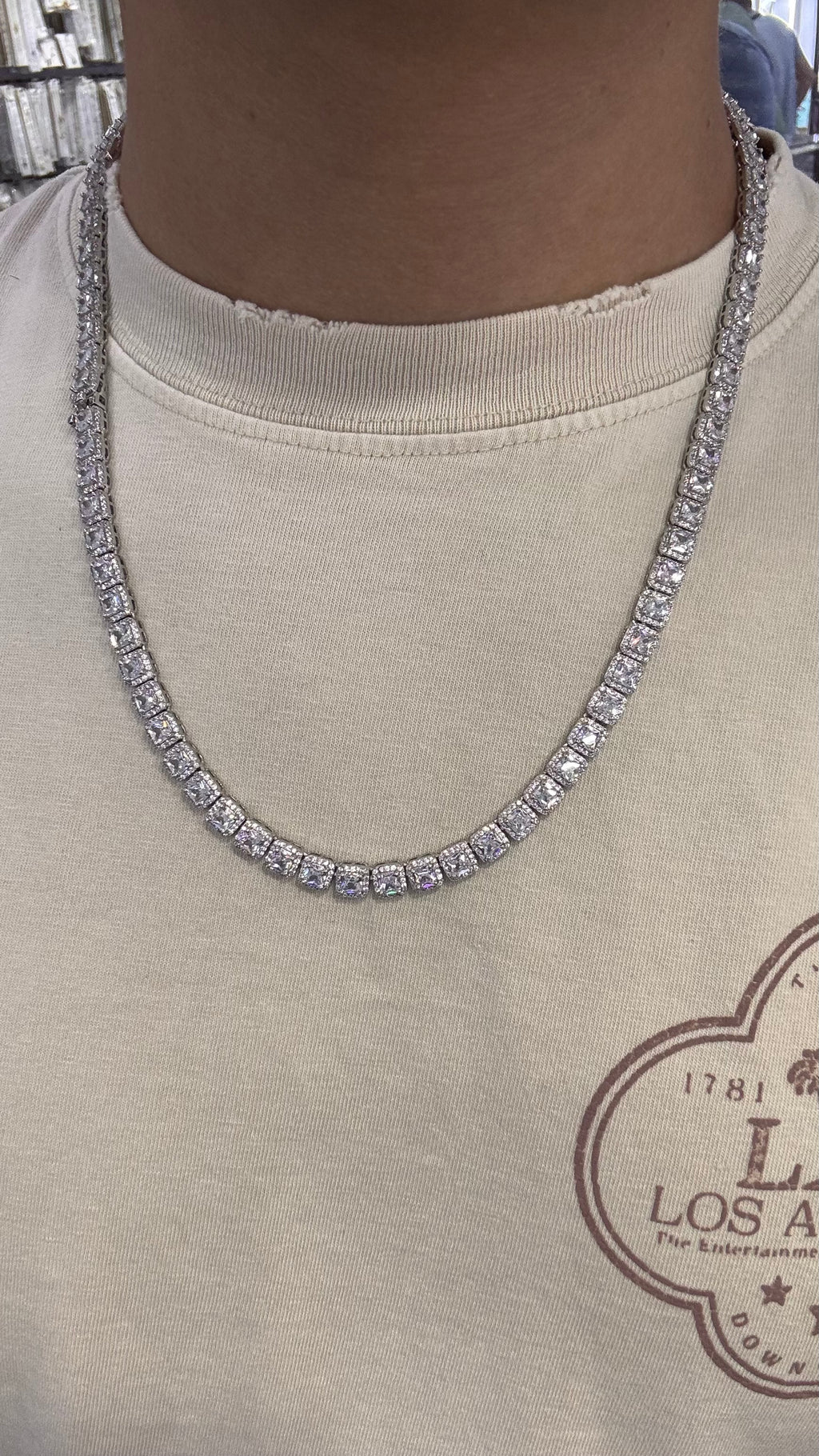 Cadena cuadrada Plata.925