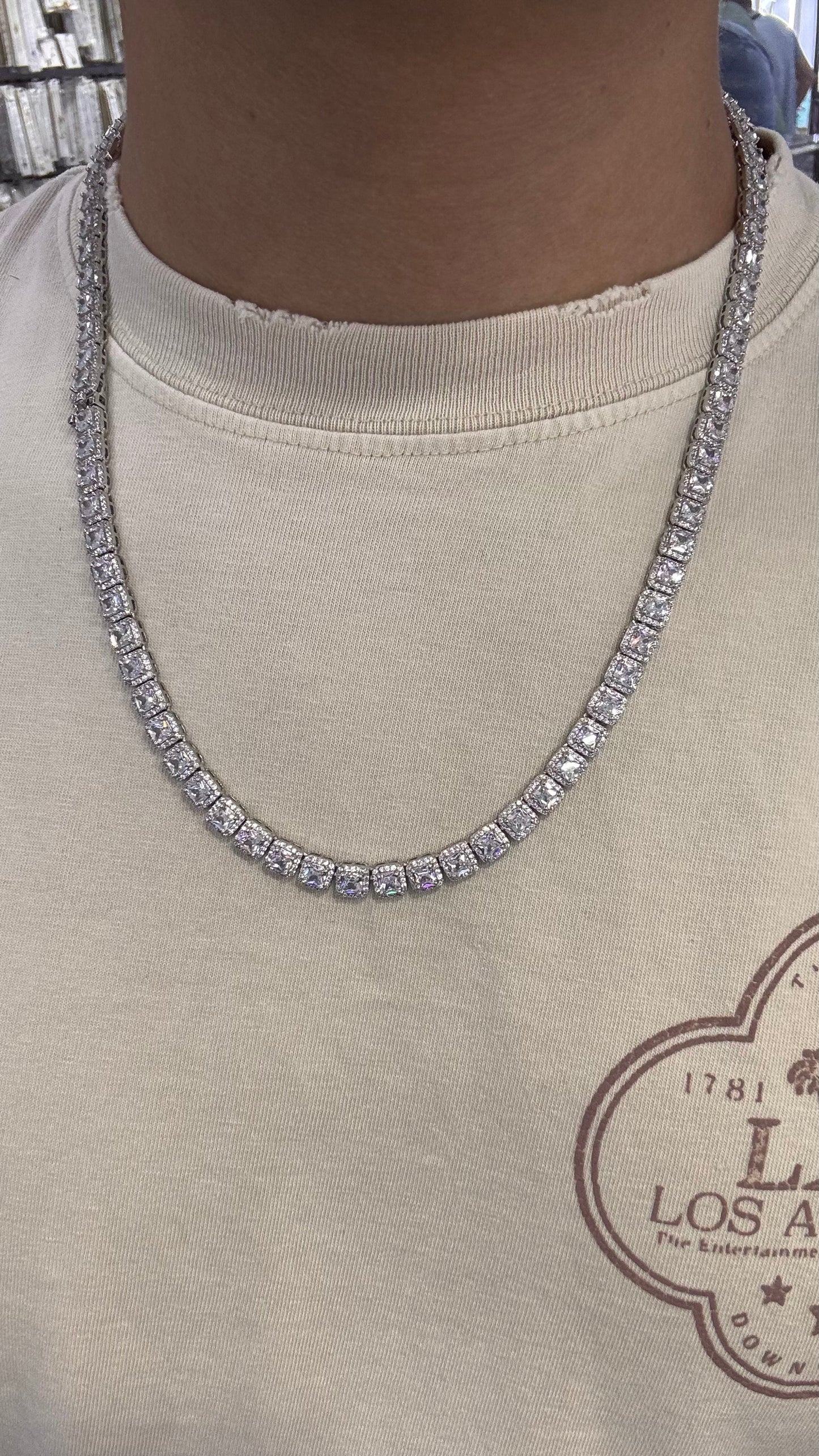 Cadena cuadrada Plata.925