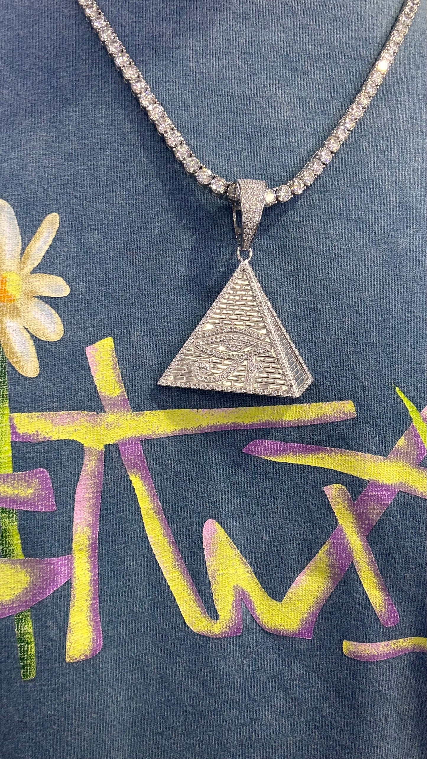 Dije Triáng Moissanita Plata.925