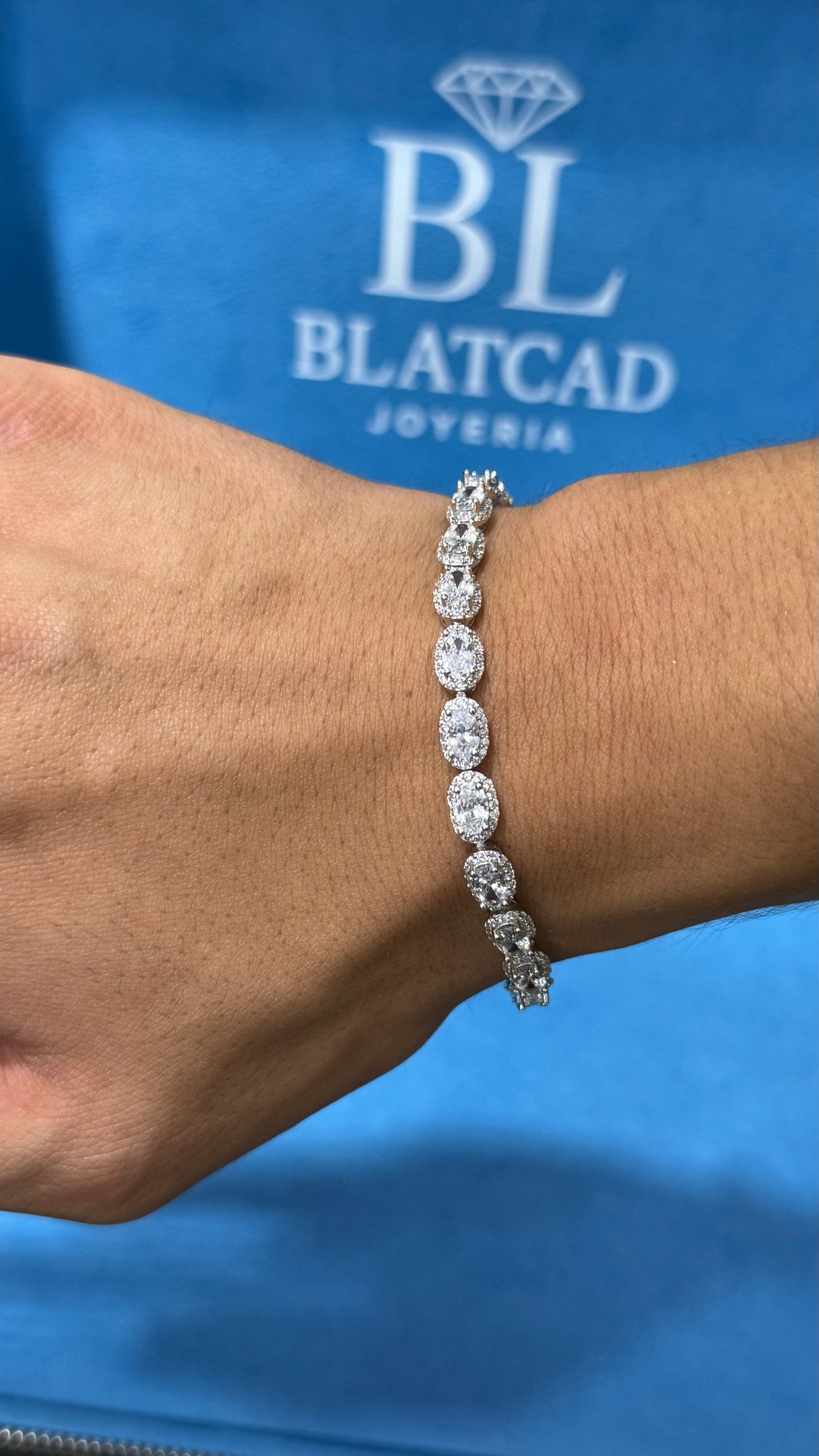 Pulso Circle Baguette Plata.925