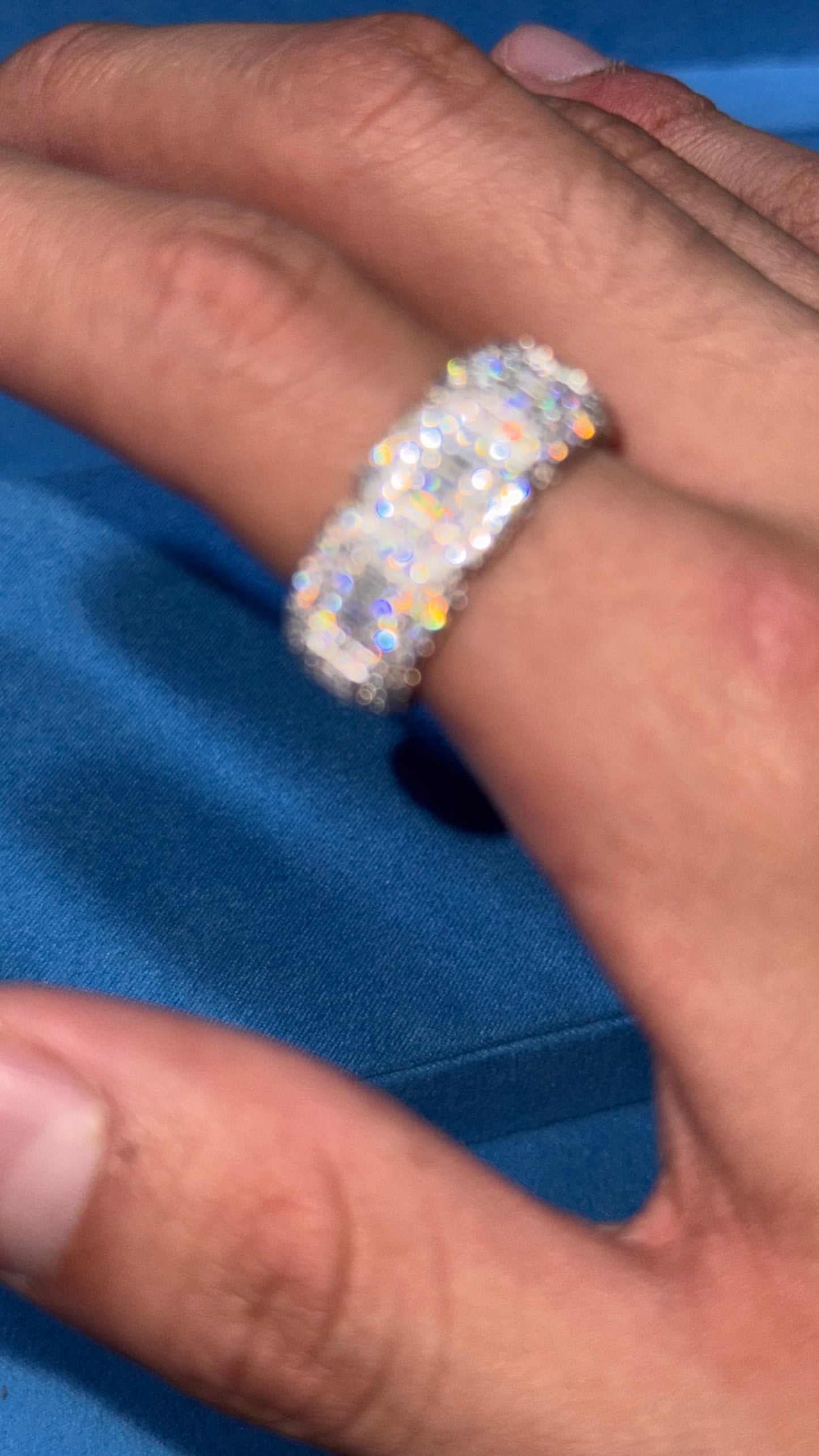 Anillo Cuadrado Moissanita Plata.925