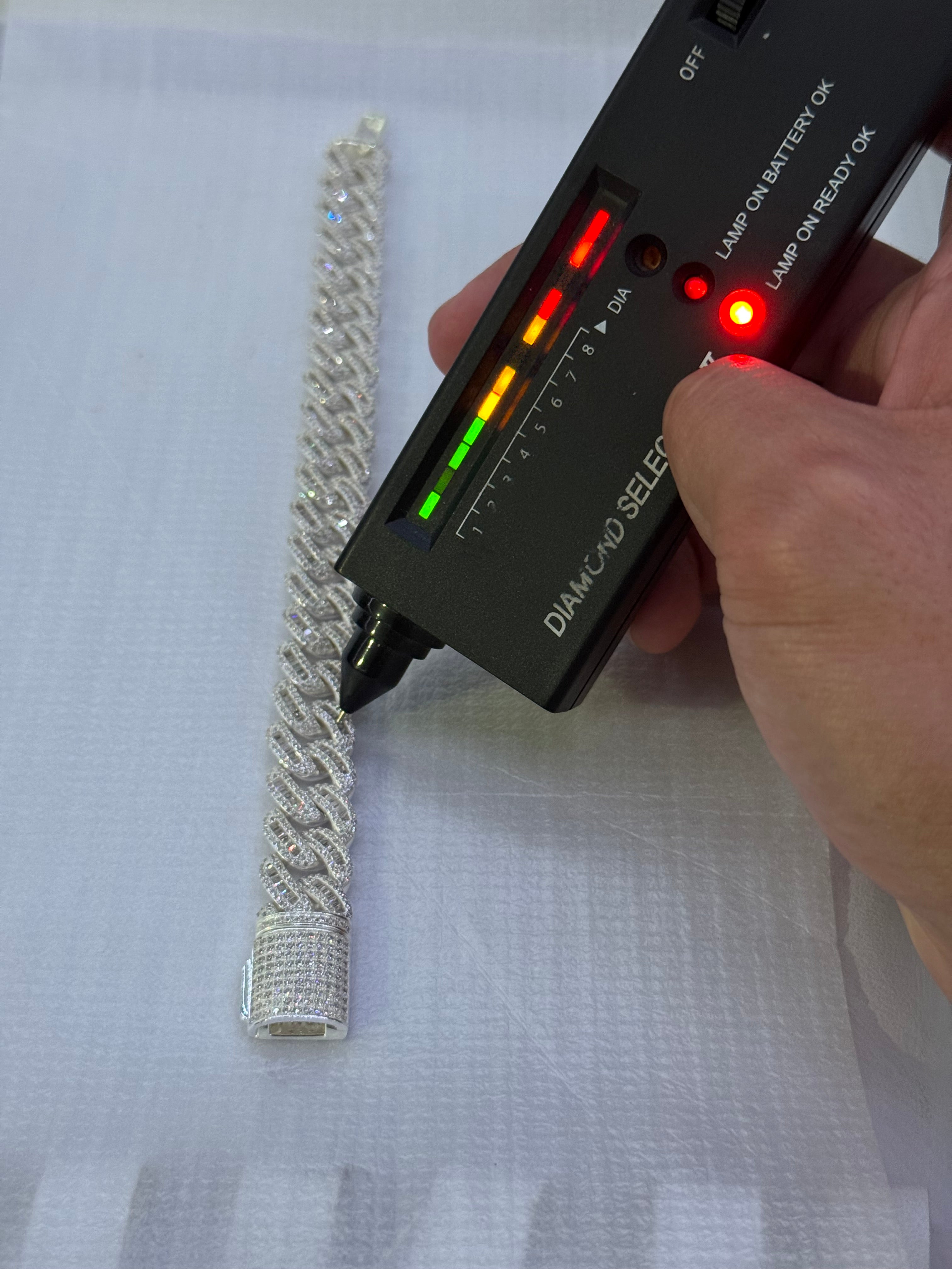 Silver Baguette Bracelet.925