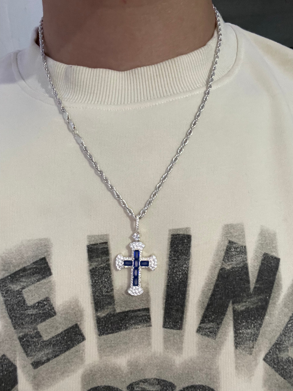 Twist And Cross Pendant Silver.925