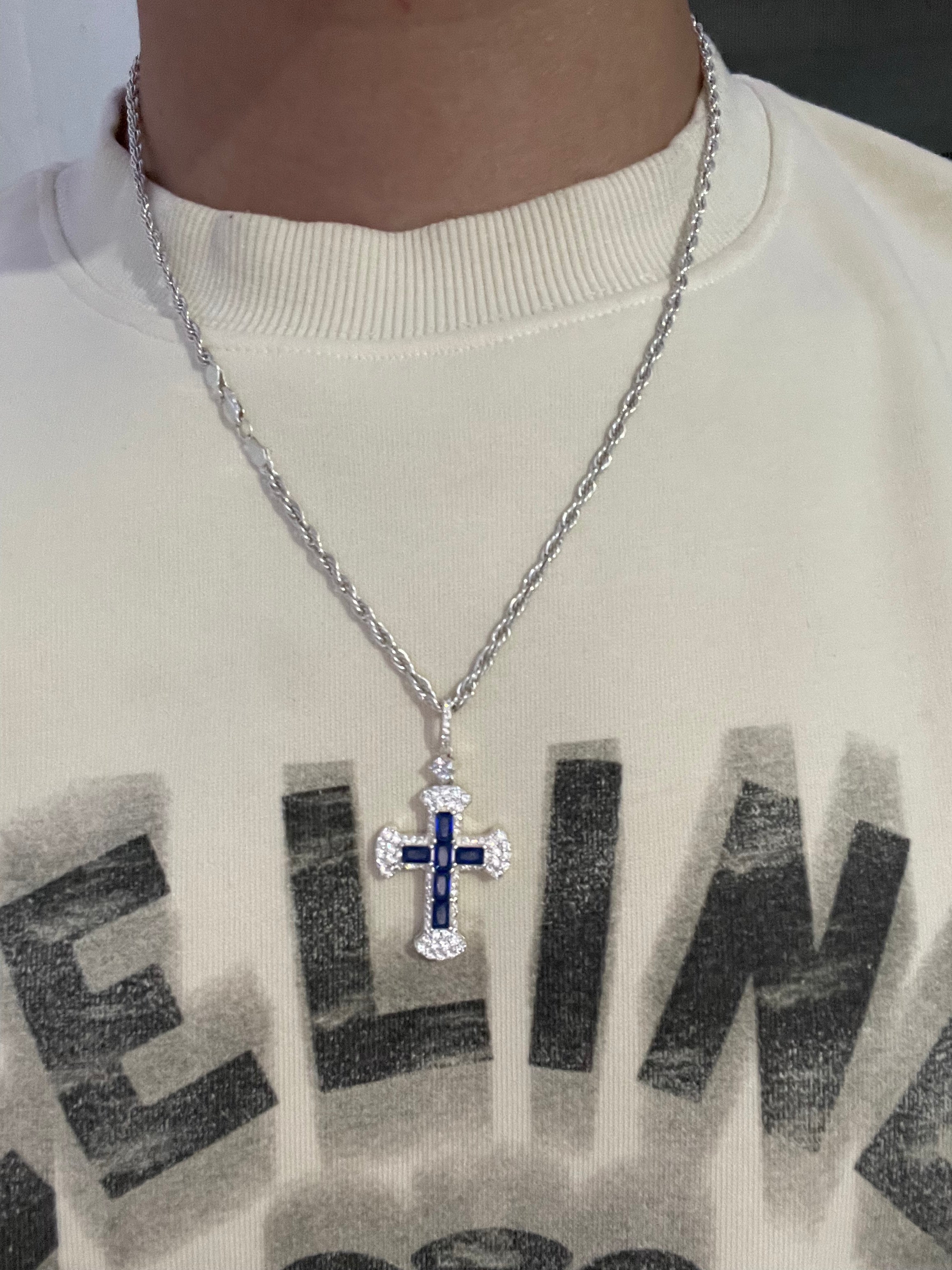 Twist And Cross Pendant Silver.925