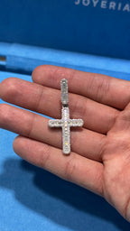 Dije Cruz Moissanita Plata.925