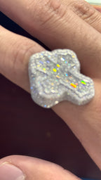 Anillos Cruz Moissanita Plata.925
