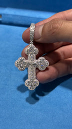 Dije Cruz Moissanita Plata.925