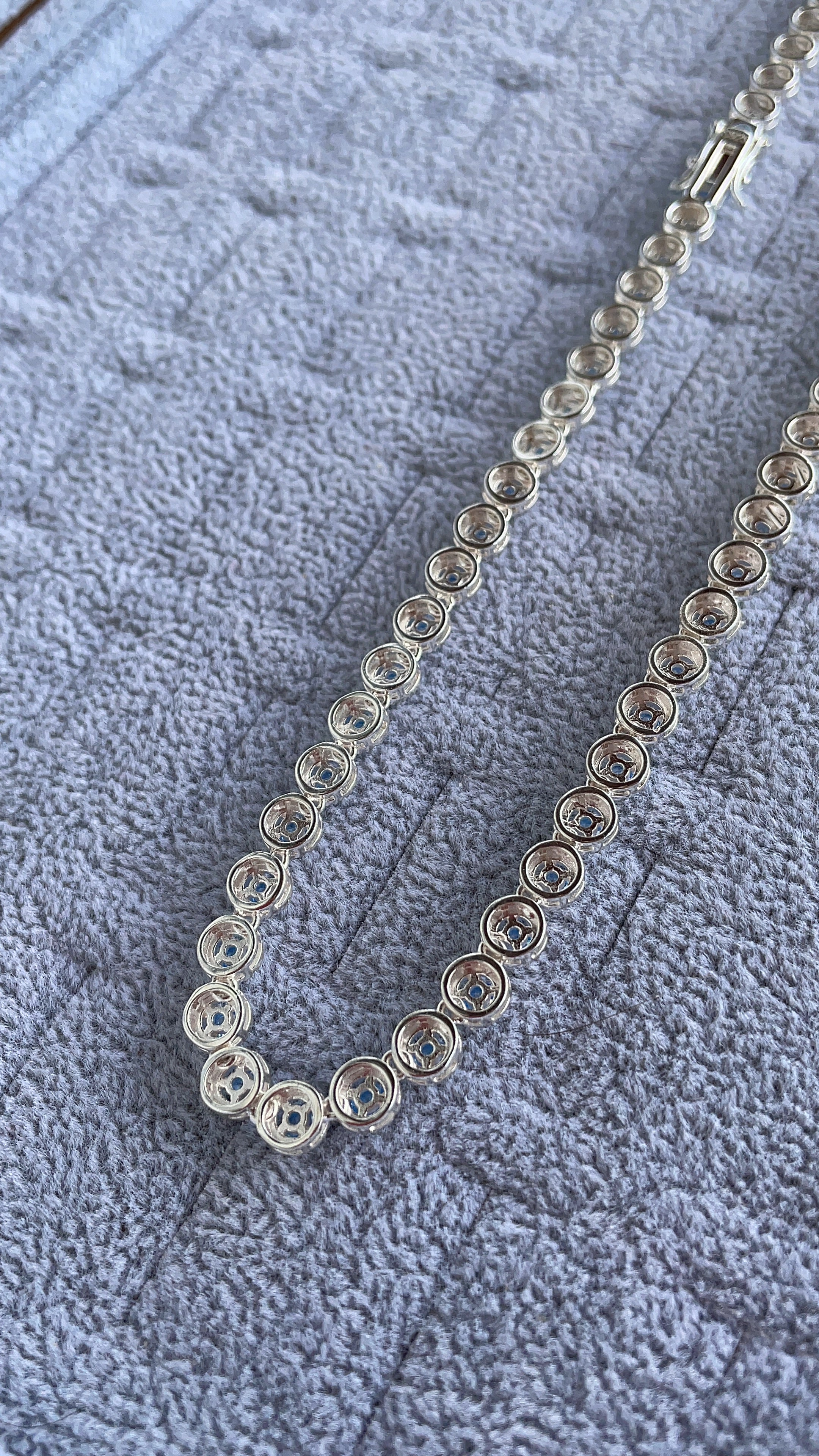 925 silver Tennis Circle chain